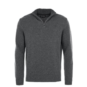Barbour Essential Lambswool Half Zip Knitted Jumper Charcoal