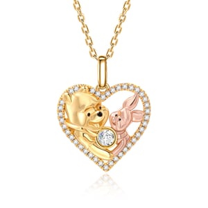 Jeulia Fine Custom Bear Pals Birthstone Necklace