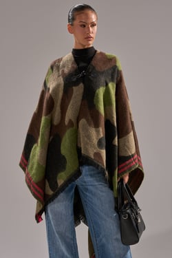 AKIRA You Can't See Me Camo Poncho