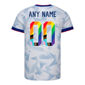 Men's Nike USWNT 2025 Pride Personalized Brilliant Home Match Jersey / 2X