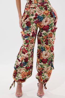 AKIRA Floral For Days Brocade Trouser Pants | Size 1X