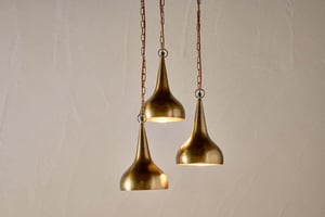 nkuku Quinn Hammered Metal Cluster Lamp | Lights | One Size | Antique Brass