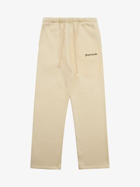Thesupermade Street Hip-Hop Letters Fleece Tracksuit - 2230 - Beige / XL / Sweatpants Only