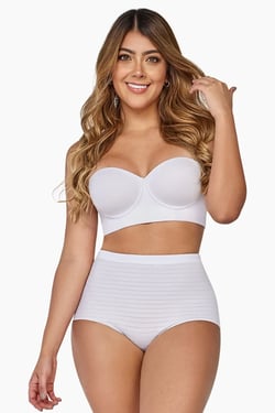 Daily Striped Briefs - White / 3XL