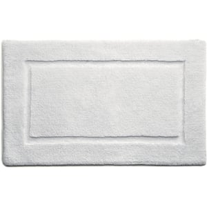 Bamboo Border White Bathmat - 60x100cm