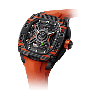 Tsar Bomba Men's Automatic Watch | Orange | 42.8mm Carbon Fiber Case | Men's Luxury Timepiece | Dark Matter 5 | TB8605