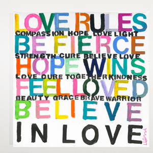 Love Rules Original Painting by Kerri Rosenthal