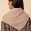 Beige Wool-blend Triangle Scarf