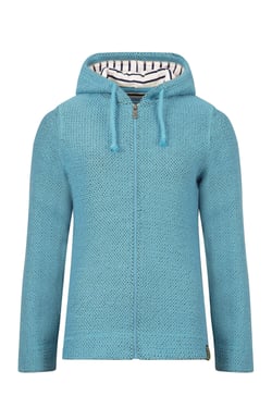 Weird Fish Chicoa Full Zip Macaroni Hoodie Adriatic Blue Size 8