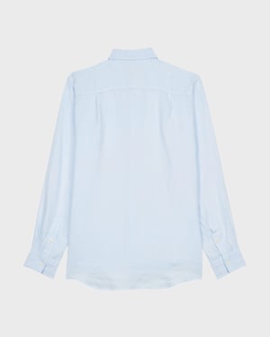 Vilebrequin - Men Linen Shirt Solid - Shirt - Caroubis - Blue - Size XXXL