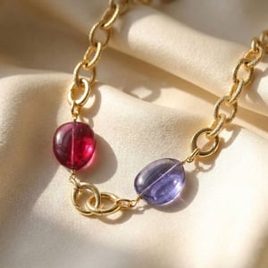 Statement Double Birthstone Pendant Camelia Necklace - yes please