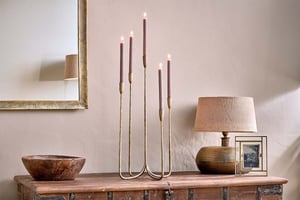 nkuku Mbata Cluster Candelabra | Candles Holders & Lanterns | Small | Antique Brass