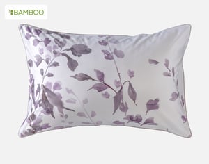 QE Home Casano Pillow Sham, Botanical, White, King