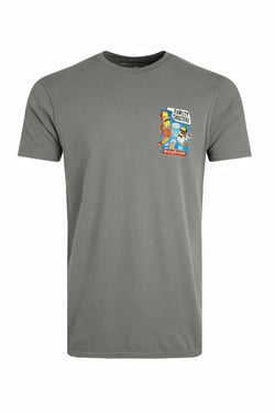 Weird Fish Fawlty Trouters Back Print Artist T-Shirt Storm Grey Size S