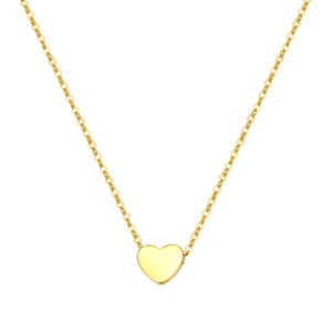 Delicate Heart Pendant Necklace Gold