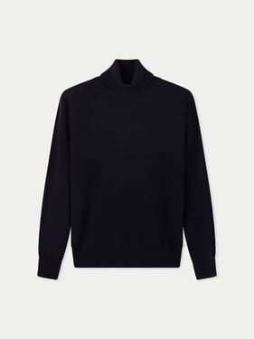 Timeless Cashmere Turtleneck Sweater - XL / navy blazer / WK1066-1574/0000