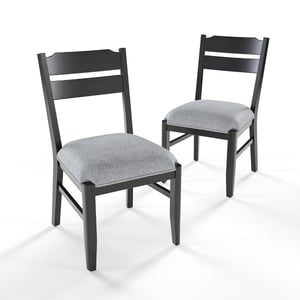 COLAMY ALVA Minimalist Bentwood Dining Chair - Black / Set of 2 ($105/pc)