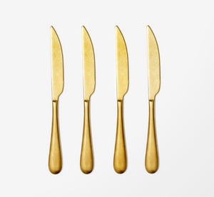 Steak Knives - Set of 4 - Brushed Gold