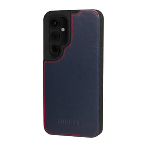 Galaxy S24 Leather Bumper Case - Navy Blue