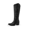DREAM PAIRS Comfort Square toe Knee high Cowboy Boots