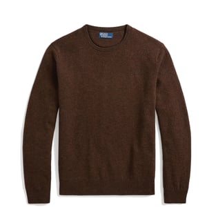 Polo Ralph Lauren Wool Crew Neck Knit Dark Chestnut Heather
