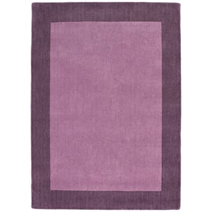 Borders Wool Rug Mauve - 160x230cm