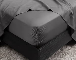 QE Home 350TC BeechBliss TENCEL™ Modal Fitted Sheet in Pewter, Grey, King