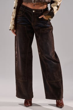 AKIRA Daylight Velvet Denim | Brown | Size 1X