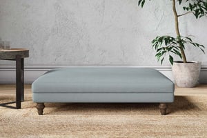 nkuku Marri Dining Footstool | Make To Order | Grand | Recycled Cotton Horizon