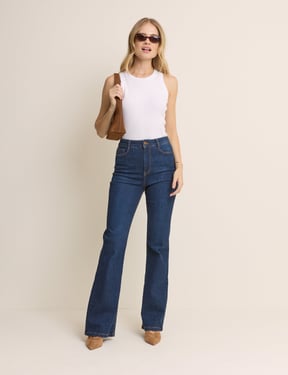 Dark Blue High Rise Mayfair Bootcut Jeans