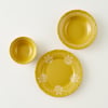 Indian 12 Piece Porcelain Mustard Dinnerware Set