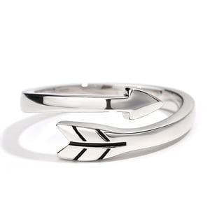 Jeulia "Cupid's Arrow" Sterling Silver Men's Ring