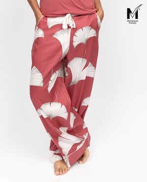 Josie Womens Leaf Print Wide Leg Pyjama Bottoms - 28