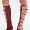 AKIRA Azalea Wang Andrius Gladiator Sandal | Burgundy | Size 7.5