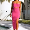Swerve Through Midi Dress Pink