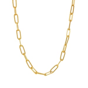 Twisted Paperclip Chain Necklace Waterproof