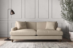 nkuku Deni Large Sofa | Make To Order | Recycled Cotton Stone | No Colour