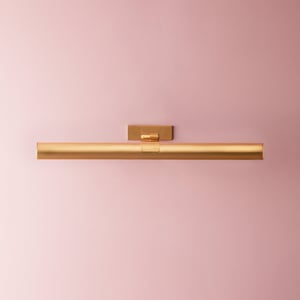 Larger Seurat rechargeable picture light in antique brass