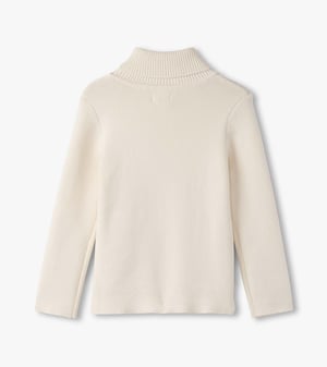 Girls Cream Turtleneck