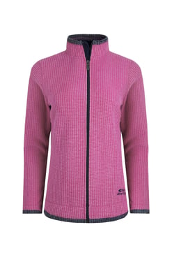 Weird Fish Ariana Full Zip Grid Fleece Dark Raspberry Size 10