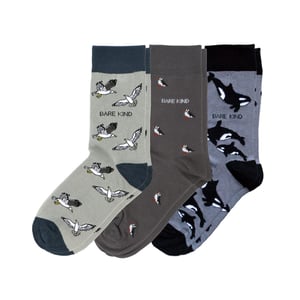Grey Lover 3 Bamboo Sock Set | UK Adult 7-11