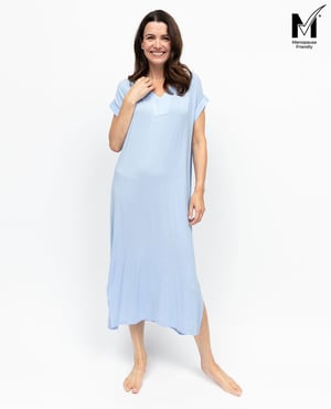 Lucy Womens Jersey Cap Sleeve Long Nightdress