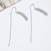 925 Silver Saffira Earrings Silver