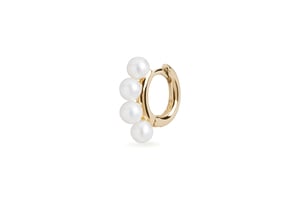 Tiny Pearl Huggie Earring