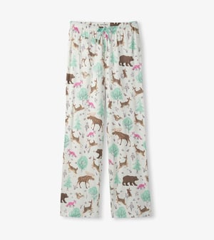 Women's Forest Animals Cotton Pajama Pants