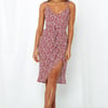 Hit The Like Button Midi Dress Wine