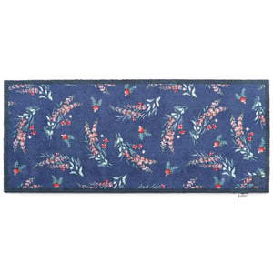 Meadow Deer Blue Washable Runner - 65x150cm