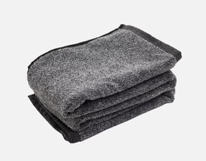 QE Home Charcoal Infused Cotton Towels, Grey, 13 x 13 in