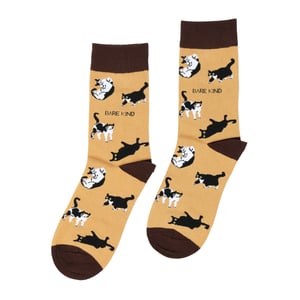 Save the Brown Cat Bamboo Socks | UK Adult 7-11