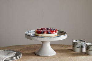 nkuku Juniper Drop Ceramic Stand | Serveware | One Size | Green